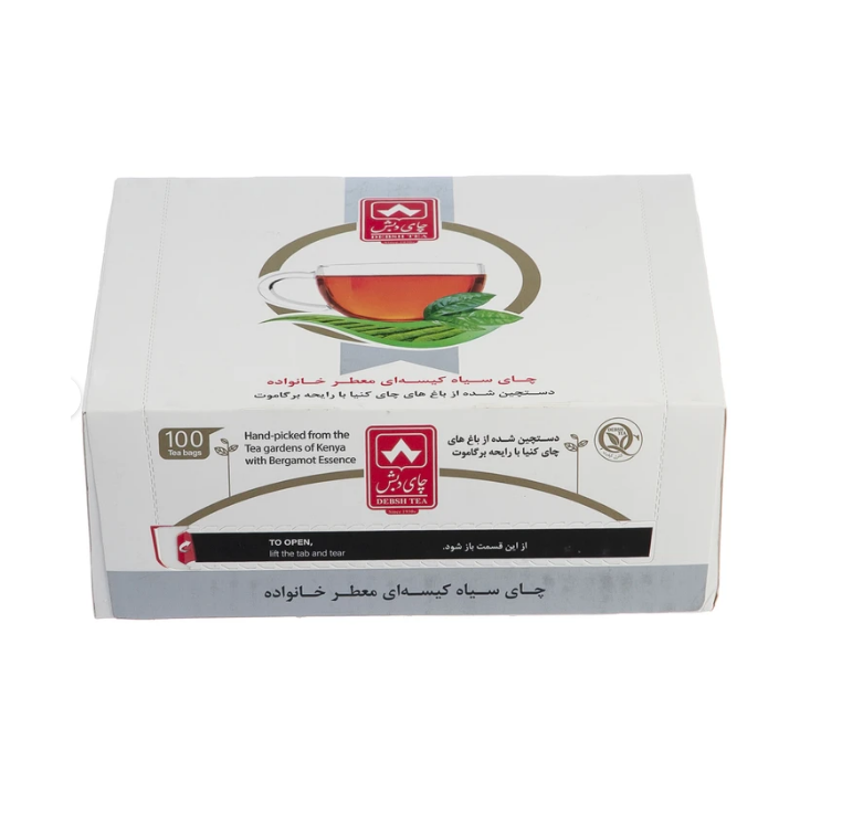 چای کیسه ای عطری خانواده چای دبش بسته 100 عددی
